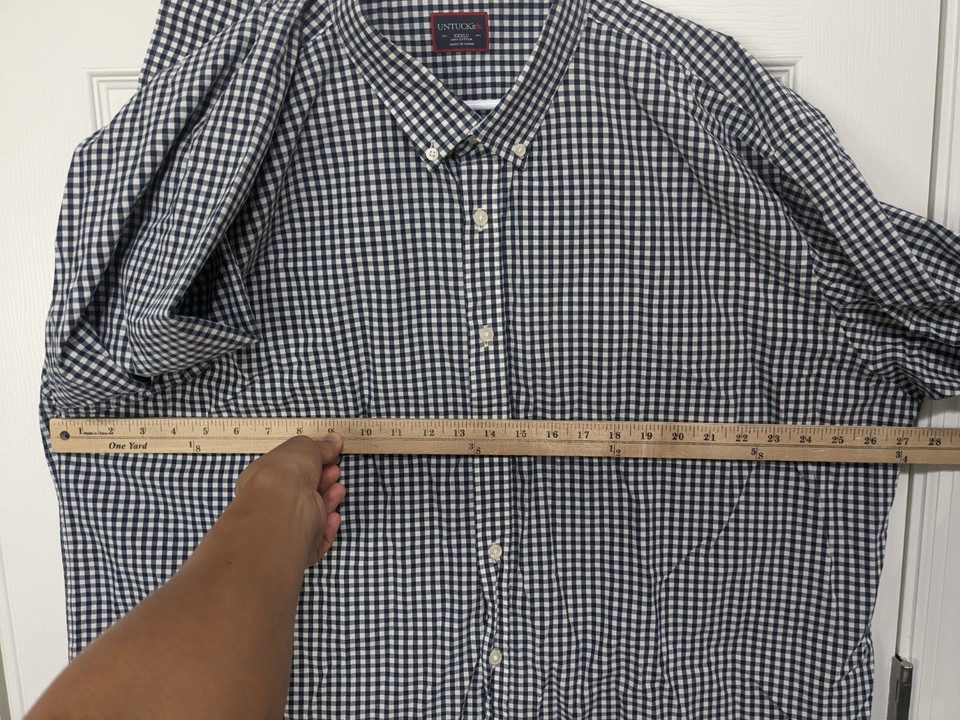 Untuckit Shirt Men's 3XL Blue Button Down Long Sleeve Casual Preppy eBay