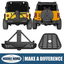 Rear Bumper Tailgate Tire Carrier Molle Storage Panel Fit Jeep Tj 97-06 Wrangler