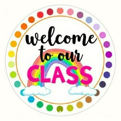 Welcome To Our Class Metal Sign Rainbow Cloud Wall Hanging Art Decoration Gift