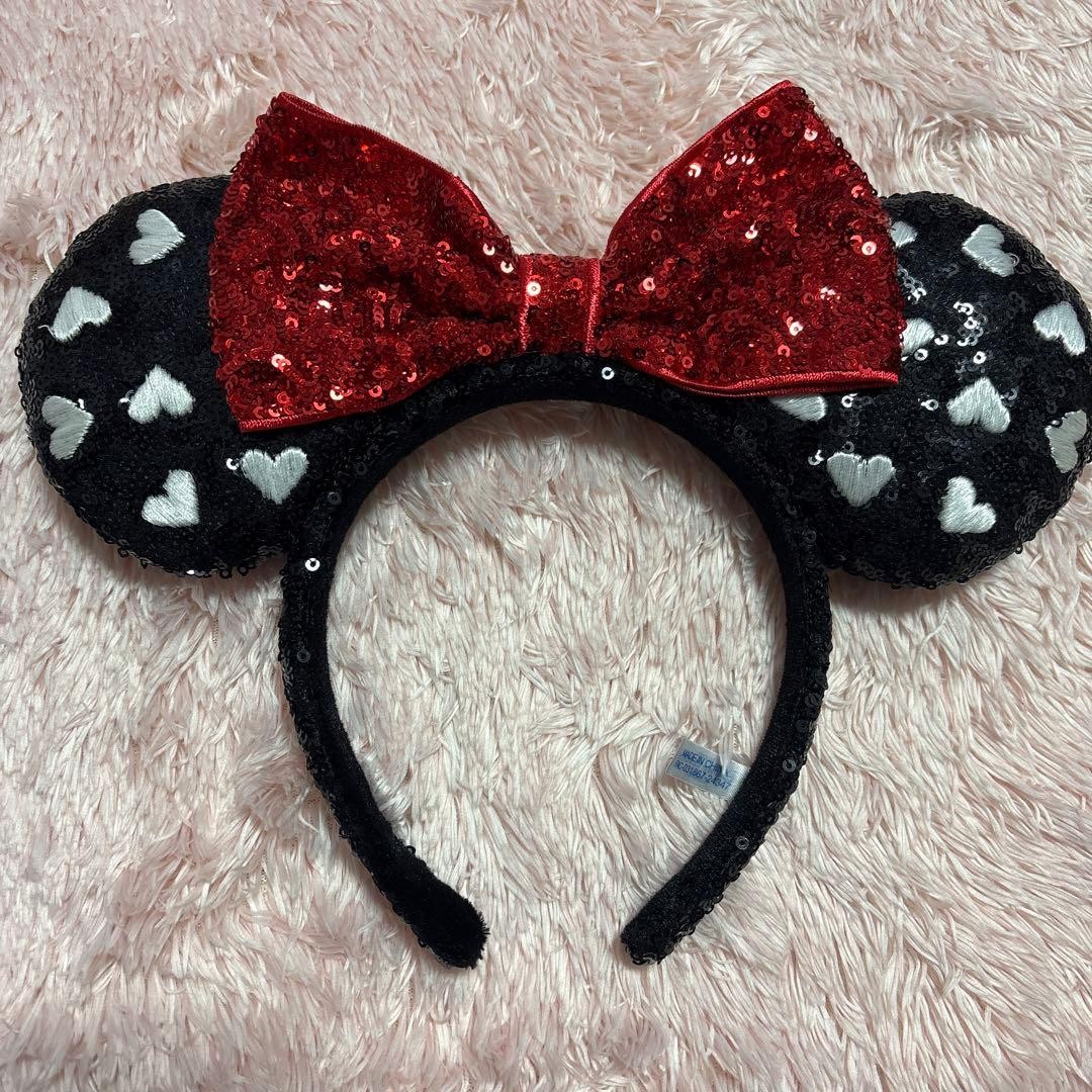 Diadema de lentejuelas Disney Minnie Mouse, Tokyo Disneyland, usada, accesori...