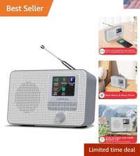 WiFi Digital Radio with Bluetooth  Headphone Output - 40 Presets, Grey Finish