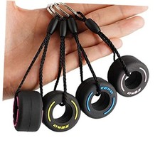 4Pcs Racing Tire Keychain, Wheel Tyre Auto Keychain Decoration Charms Best