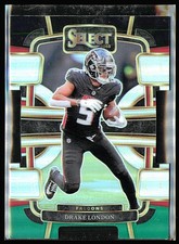 2023 Panini Select - Concourse Drake London #6 Black & Green Prizm Die-Cut