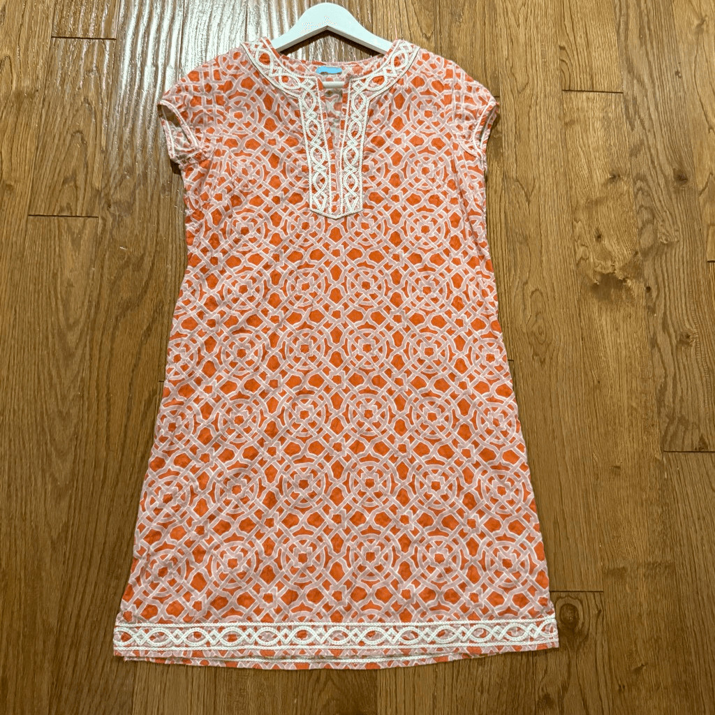 J. McLaughlin orange pink tunic geometric printed… - image 6