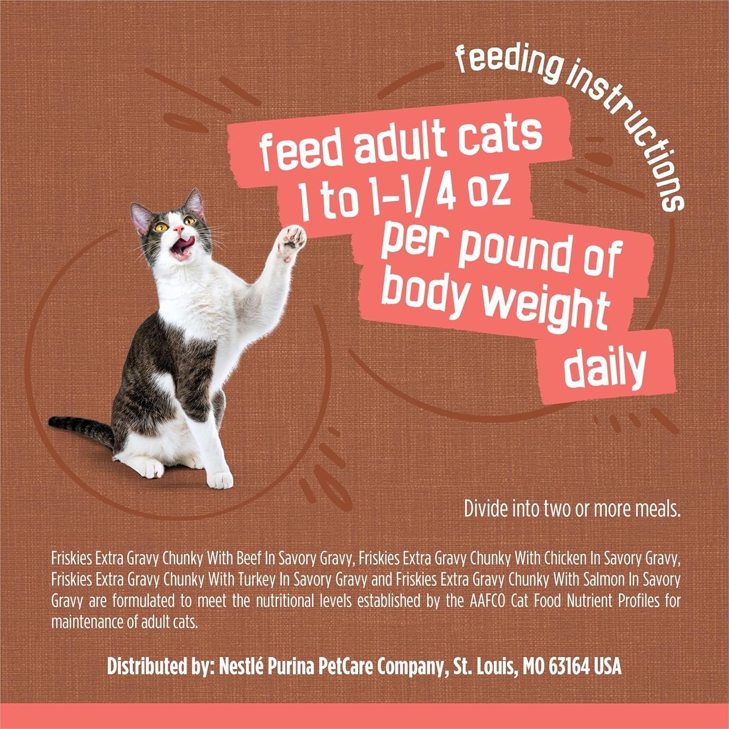 Purina Friskies Extra Gravy Chunky Wet Cat Food Variety Pack 5.5 oz Cans 24 Pack
