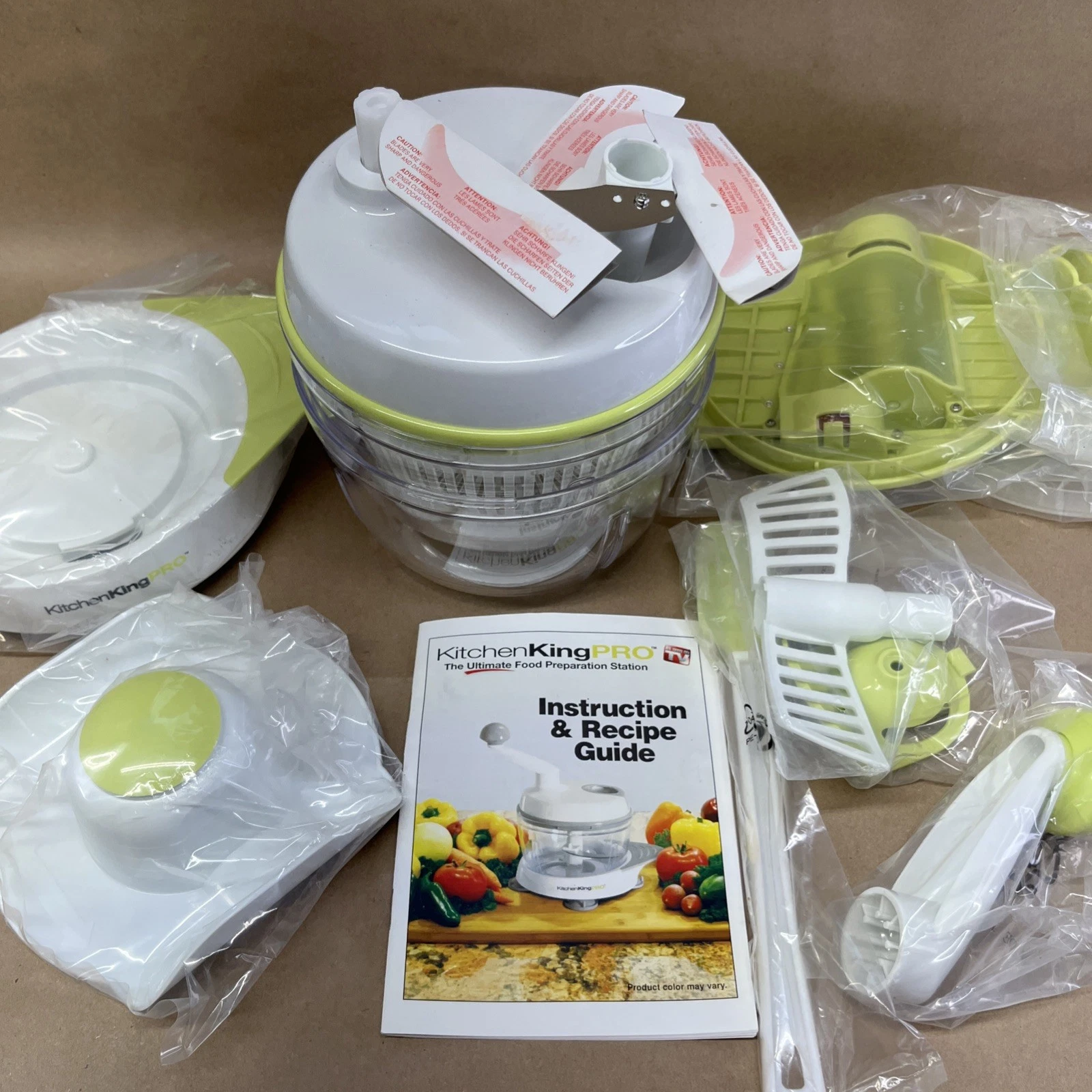 Kitchen King Pro - Manual Food Processor Chop Slice Julienne Mix Blend Green NEW
Opens in a new wind