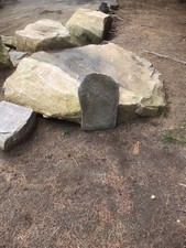 Natural Quartz Granite Stone Grave Marker Headstone Garden Pet Memorial Burial