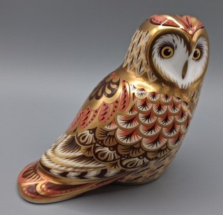Royal Crown Derby Paperweight Short Eared Owl Gold Stopper Boxed
