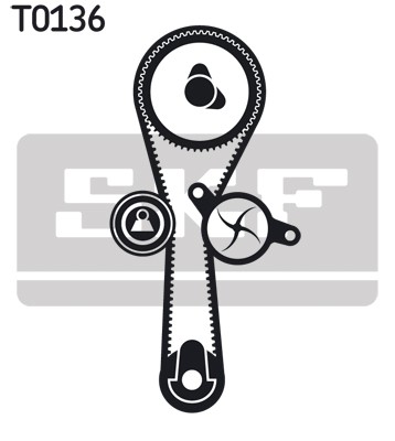 VKMC 06010 SKF Water Pump + Timing Belt Kit for Nissan, Renault