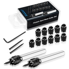 Spot Weld Cutter Set Double Sided,3/8" HSS Spot Weld Cutter Remover Drill Bits H
