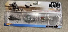 Hot Wheels Starships STAR WARS The Mandalorian Speeder, Razor Crest, Hover Pram