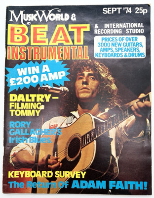MUSIC WORLD & BEAT INSTRUMENTAL MAGAZINE SEPTEMBER 74 MOODY BLUES ROGER DALTREY