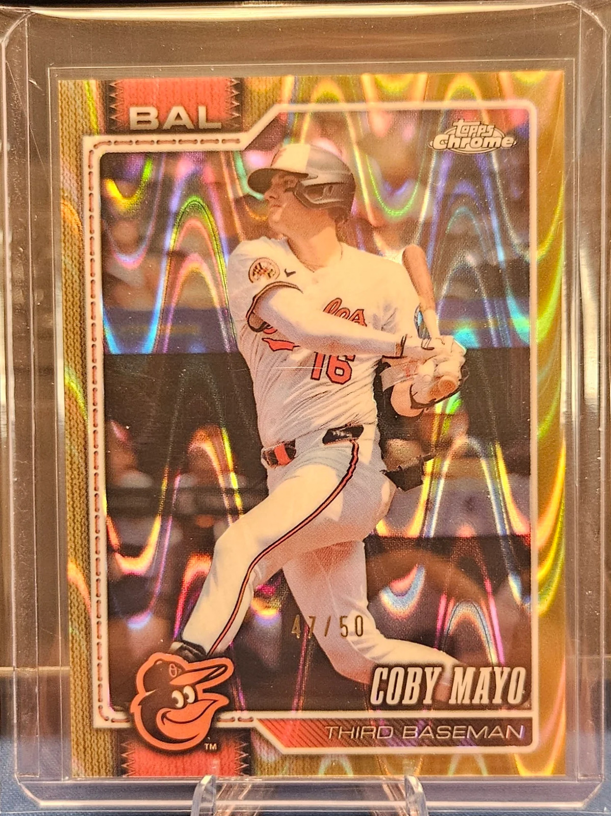 2026 Topps Chrome - Coby Mayo #139 - Gold RayWave 47/50