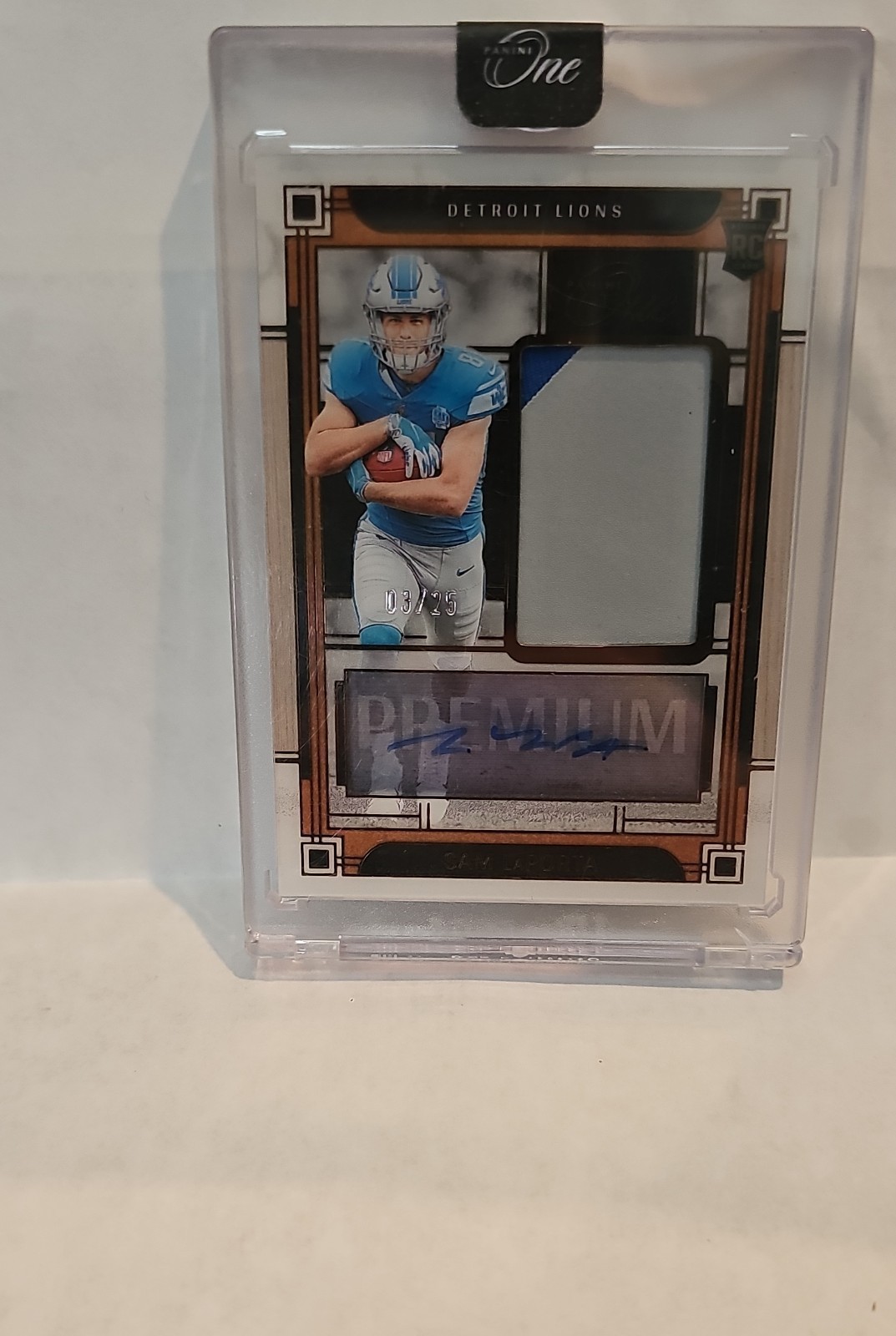 2023 Panini One SEALED - Premium RPA Sam LaPorta #133 Bronze /25 