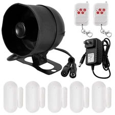 WiFi Home Security Alarm System 8-Piece kit Door Alarm System DIY Siren Door/...