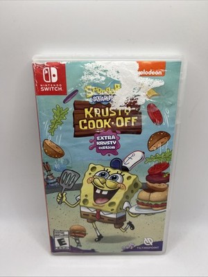 Spongebob Krusty Cook Off Extra Krusty Edition Nintendo Switch Damaged Cover Art