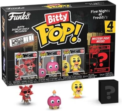 Funko Bitty POP! Five Nights at Freddy's (FNAF) Foxy, Cupcake, Chica, & Mystery