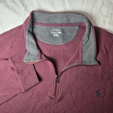 Polo Ralph Lauren Quarter Zip Pullover  Maroon Mens Size 3XLT