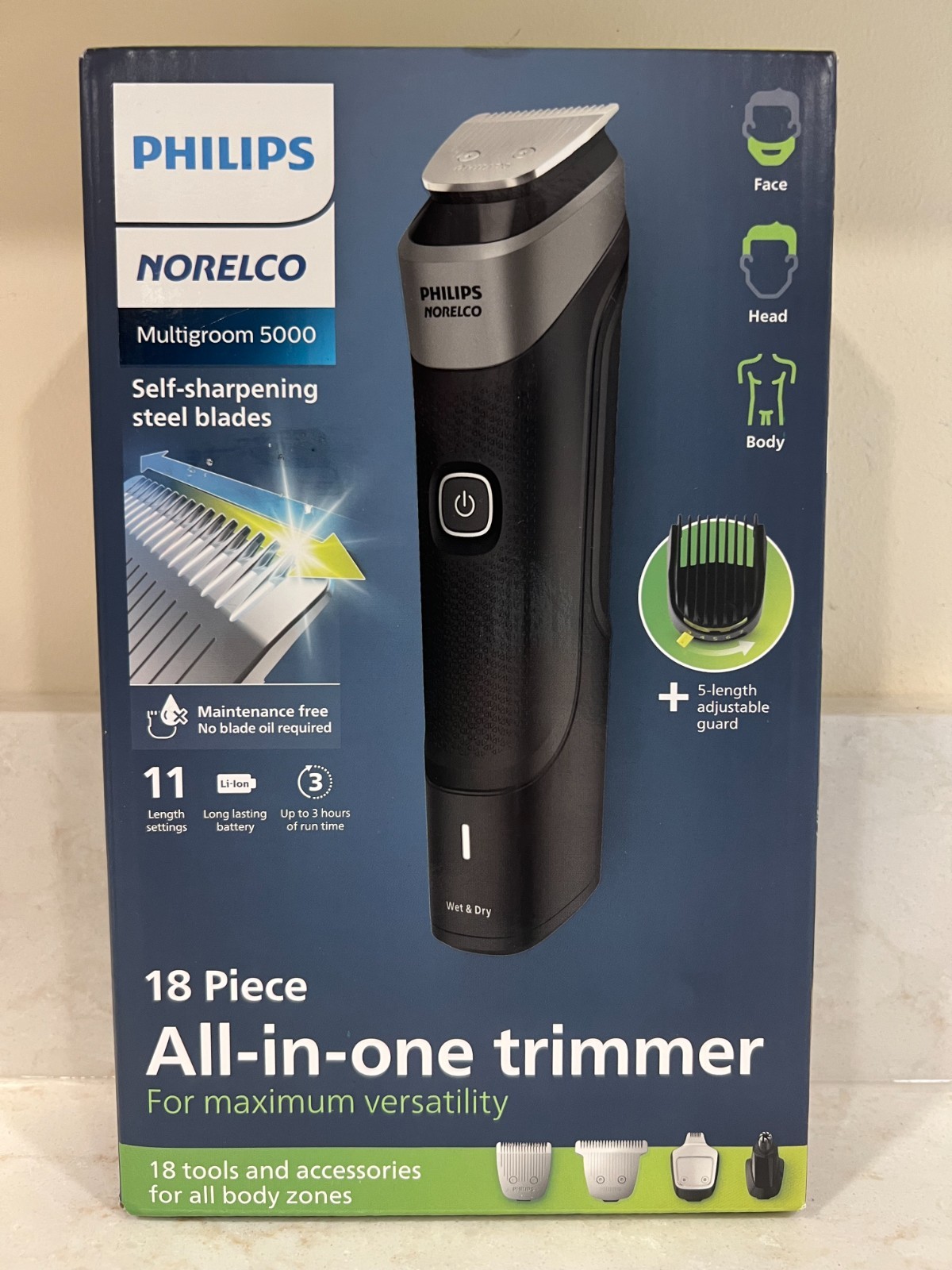 Philips Norelco Series 5000 Multigroom Men's Rechargeable Electric Trimmer - MG5