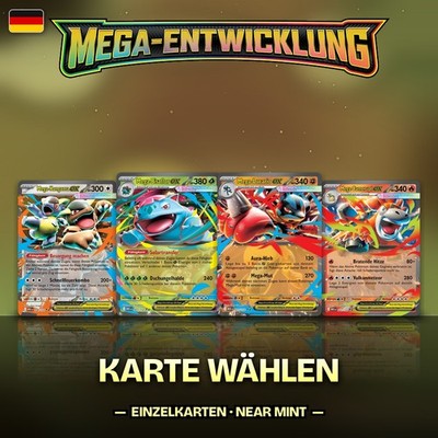 Pokemon Karten Mega-Entwicklung MEG Einzelkarten Auswahl Deutsch Near Mint