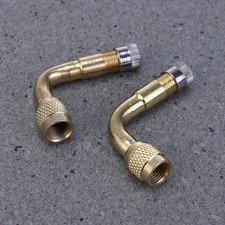 4 Pcs 90 Degree Brass Air Tyre Stem with Extension Adapter for Car Truck