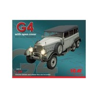 Modell Auto G4 Mit Open Cover Wwii Deutsch Staff Car Icm 24012 1/24èMe