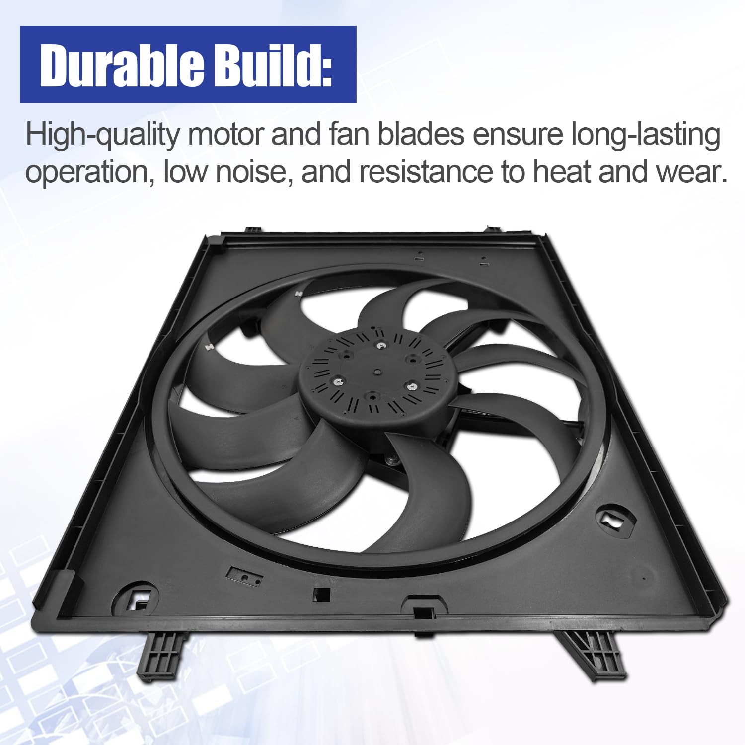 Blrack 670107328 Radiator Cooling Fan Fits Maserati Ghibli Levante Quattroporte