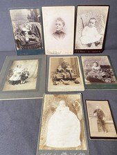 Victorian Cabinet Card Photo Children Girls Boys