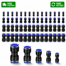 100 Pcs Quick Connect Air Hose Fittings, 5 Sizes Air Line Push to Connect Fit..  