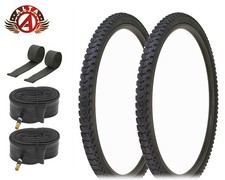 2 ALTA 29" x 1.95 Tires– Knobby Tread, All-Terrain w/48mm Schrader TUBES (6pc).
