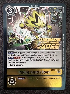 Digimon Card G Impulse Memory Boost! Judge BT10-100 Common Near Mint