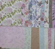 Papier scrapbooking léger Anna Griffin 12x12 retraité 34 feuilles 17 motifs