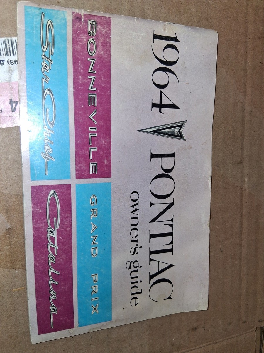 1964 Pontiac Bonneville Grand Prix Catalina Own Manual Original