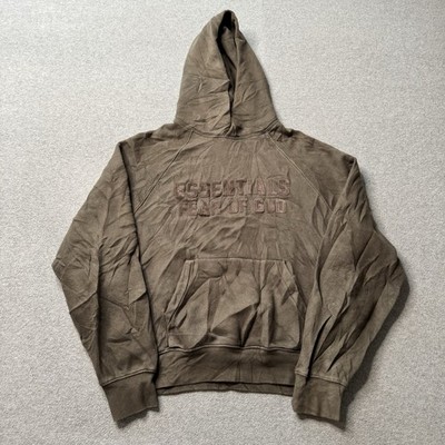 Essentials Fear of God Sweatshirt Mens XXS Green Fleece Hoodie Streetwear Adult