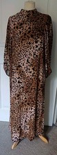 BNWT New Look Brown High Neck Animal Print Maxi Dress Size 12