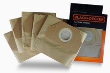 Black+Decker Sacchetti Filtro in Carta 30 l per Aspiratori Solidi e Liquidi (5 p