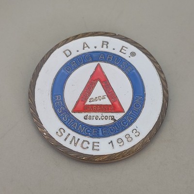 D.A.R.E. Drug Abuse Resistance Education Challenge Coin