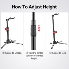 1-Foldable Digital Wind Instrument Stand Adjustable Metal Aerophone Holder DOYK