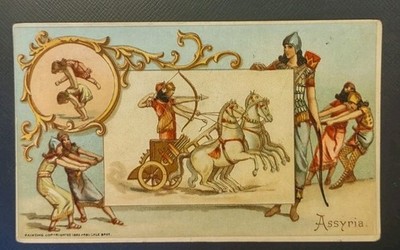 Arbuckles Ariosa Coffee Advertising Trade Card Assyria #17 1893 Nations Series