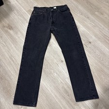 Vintage Levis 505 Jeans Men 34x32 Black Made in USA 90s Straight