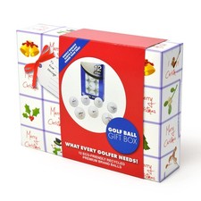 Christmas XMAS 12 Golf Balls Gift Pack - Pre-wrapped Present, Mix