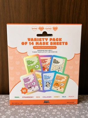 Arirang Bliss 14-Pack Face Mask Sheets Hydrating Snail Collagen Honey 25ml