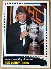 RAY BOURQUE HOF 1992-93  SCORE KING CLANCY TROPHY Card #520 NM-MT Condition