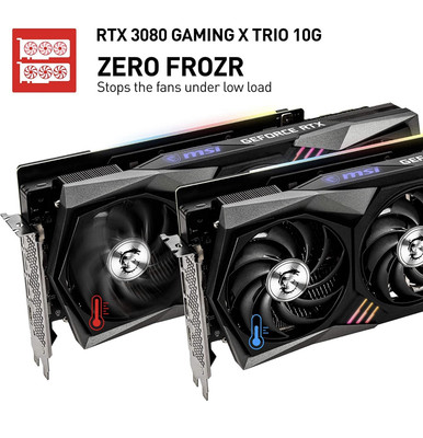 MSI GeForce RTX 3080 GAMING Z Trio LHR 10GB GDDR6X Graphics Card