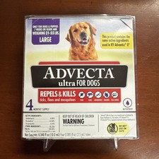 Advecta Flea Protection Ultra for Large Dogs 21-55lbs 4 Count