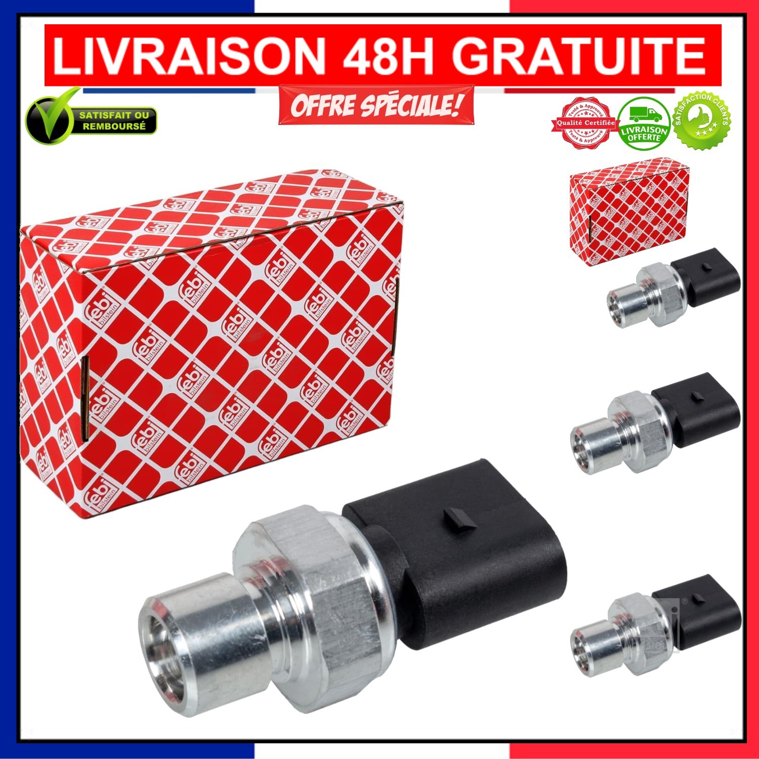 Pressostat FEBI 171263 pour réparer la climatisation en panne sur Touareg