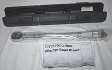 **NEW** PITTSBURGH  1/2" DRIVE CLICK TYPE TORQUE WRENCH WITH HARD CASE (J-1)