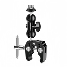 Microphone Holder Camera Clamp Double Ball Head Magic Arm 5/8 Screw 4.4lb