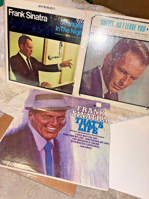 Frank Sinatra LP Lot of 3-Strangers in the Night, That's Life, and Softly As I L