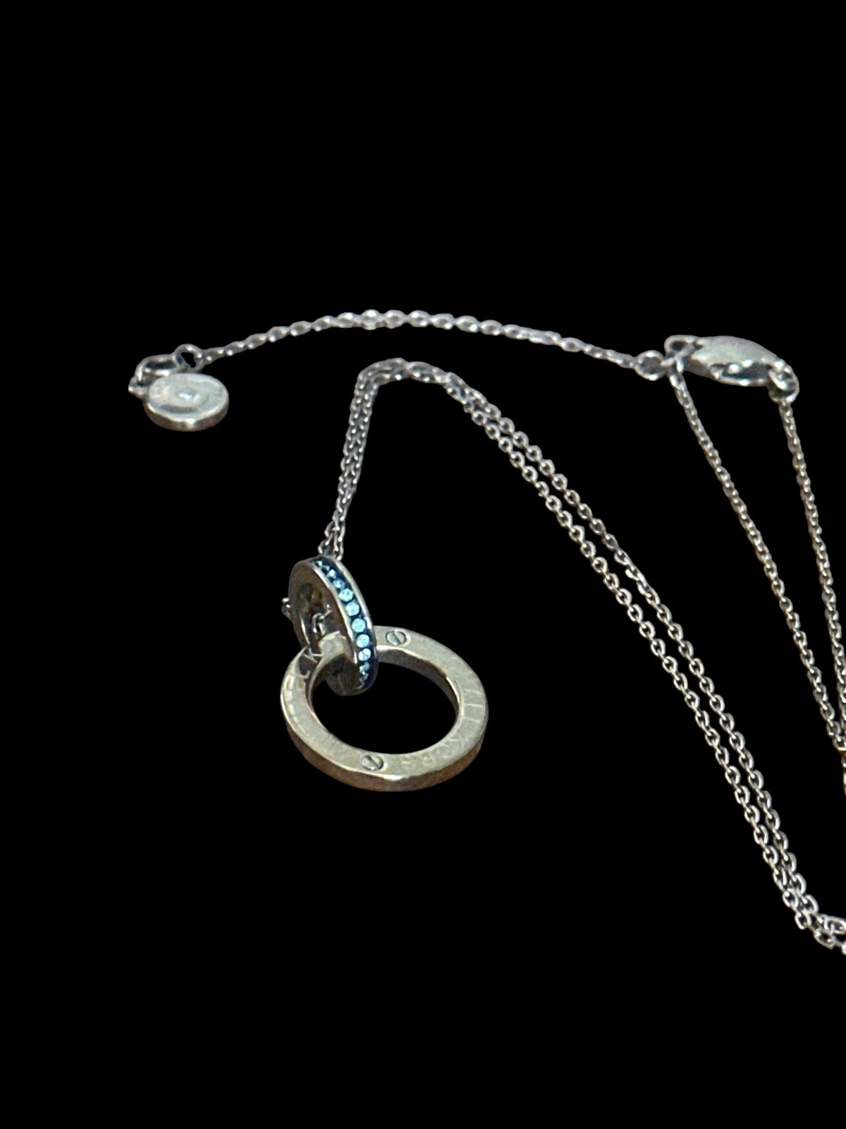 Michael Kors Double Interlocking ring Necklace- r… - image 3